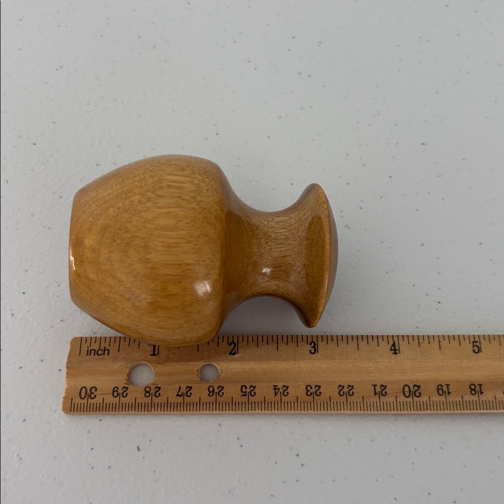 Vintage Oregon Myrtlewood mini vase candle holder Brown Wooden Vase 3” tall - Picture 8 of 9